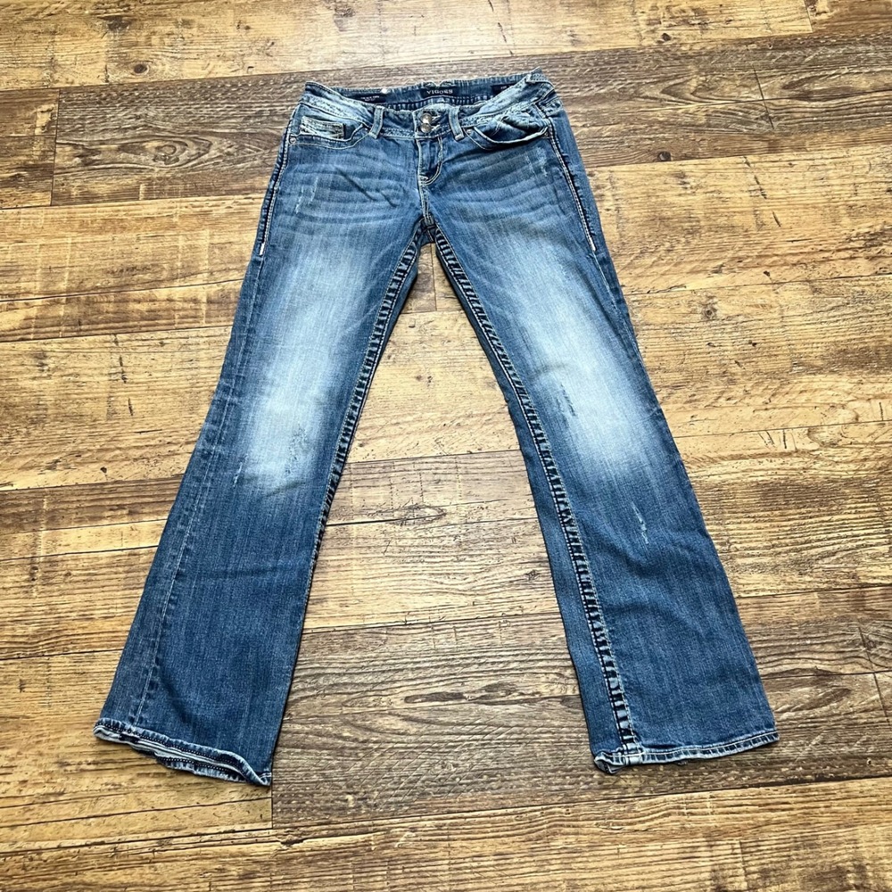 Vigoss The New York Bootcut Jeans Medium Wash Stretch Size 7/8 Length 33